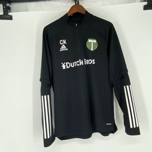 Men's Adidas Portland Timbers Dutch Bros Aeroready Long Sleeved Quarter Zip LRG